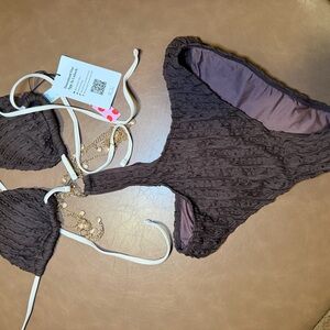 Cider Chocolate Textured Bikini Set